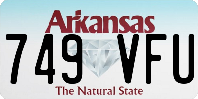 AR license plate 749VFU