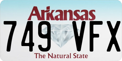 AR license plate 749VFX