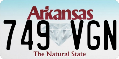 AR license plate 749VGN