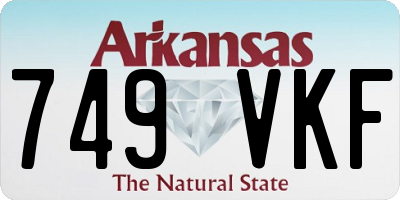 AR license plate 749VKF