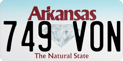 AR license plate 749VON