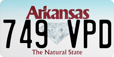 AR license plate 749VPD