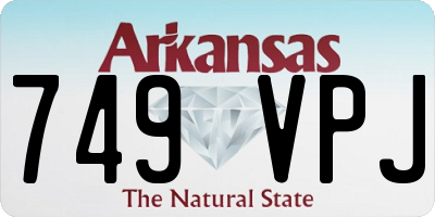 AR license plate 749VPJ