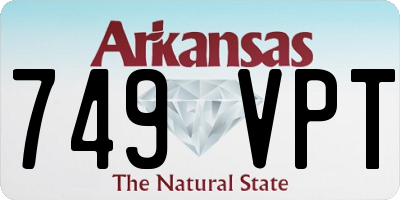 AR license plate 749VPT