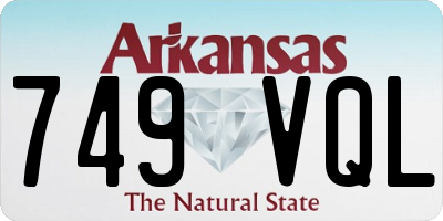 AR license plate 749VQL