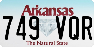 AR license plate 749VQR