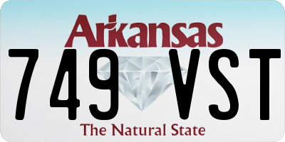 AR license plate 749VST