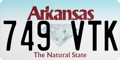 AR license plate 749VTK