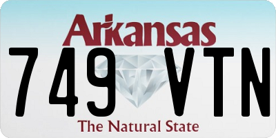 AR license plate 749VTN