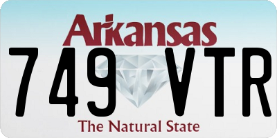 AR license plate 749VTR