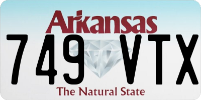 AR license plate 749VTX