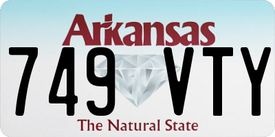 AR license plate 749VTY