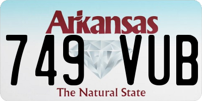 AR license plate 749VUB