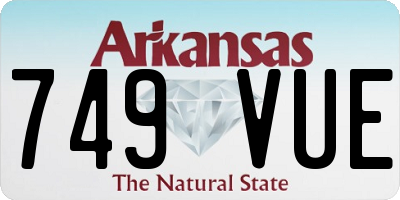 AR license plate 749VUE
