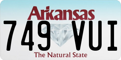 AR license plate 749VUI
