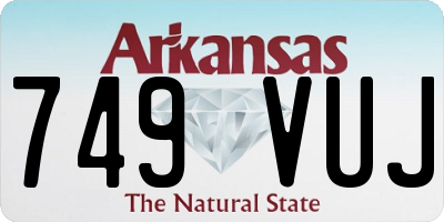 AR license plate 749VUJ