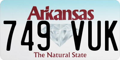 AR license plate 749VUK