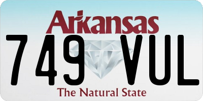 AR license plate 749VUL