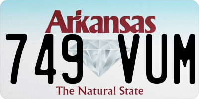 AR license plate 749VUM