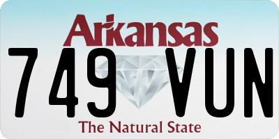 AR license plate 749VUN