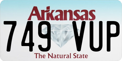 AR license plate 749VUP