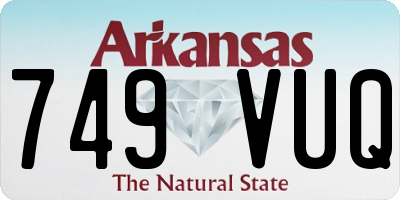 AR license plate 749VUQ