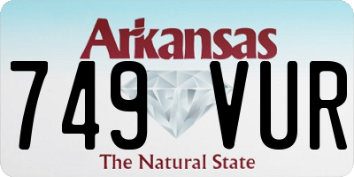 AR license plate 749VUR
