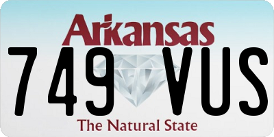 AR license plate 749VUS