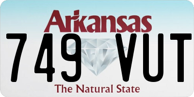 AR license plate 749VUT