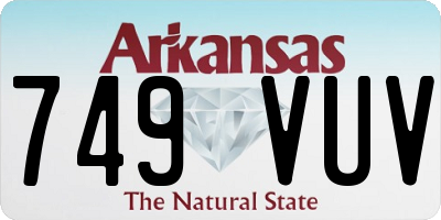 AR license plate 749VUV