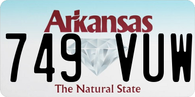 AR license plate 749VUW