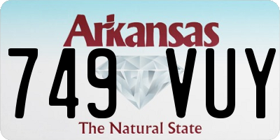 AR license plate 749VUY