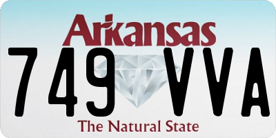 AR license plate 749VVA
