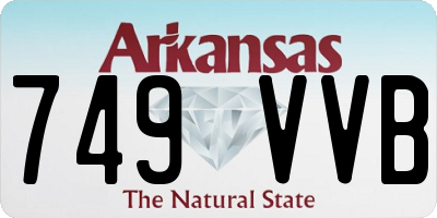 AR license plate 749VVB