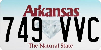 AR license plate 749VVC