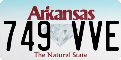 AR license plate 749VVE