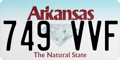 AR license plate 749VVF