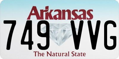 AR license plate 749VVG