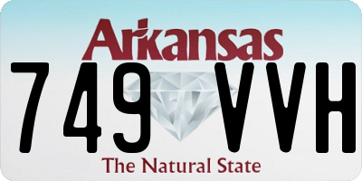 AR license plate 749VVH