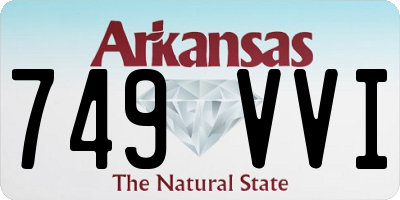 AR license plate 749VVI