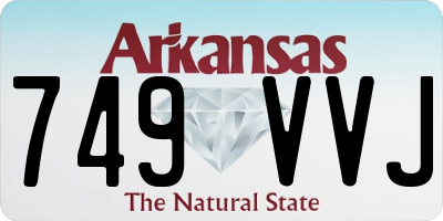 AR license plate 749VVJ
