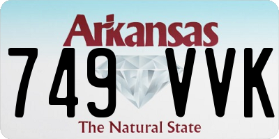 AR license plate 749VVK
