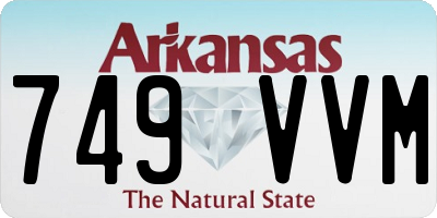 AR license plate 749VVM
