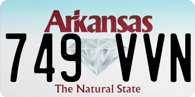 AR license plate 749VVN
