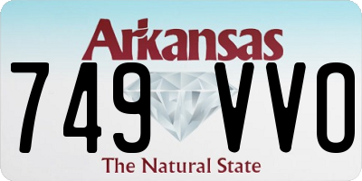 AR license plate 749VVO
