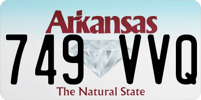 AR license plate 749VVQ