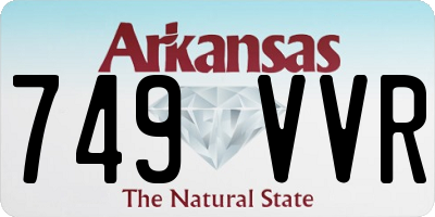 AR license plate 749VVR