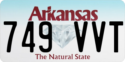 AR license plate 749VVT
