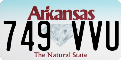 AR license plate 749VVU