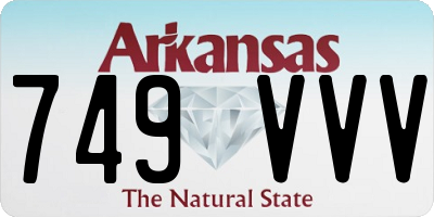 AR license plate 749VVV